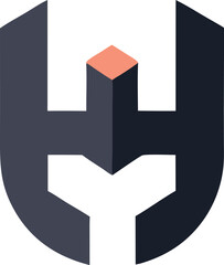 Obraz premium Minimalist Logo Simple H Icon Minimalist Expression Approach