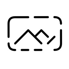 Minimalist Gallery Icon for Photo Albums, Image Browsers, and Media Libraries in Digital Interfaces