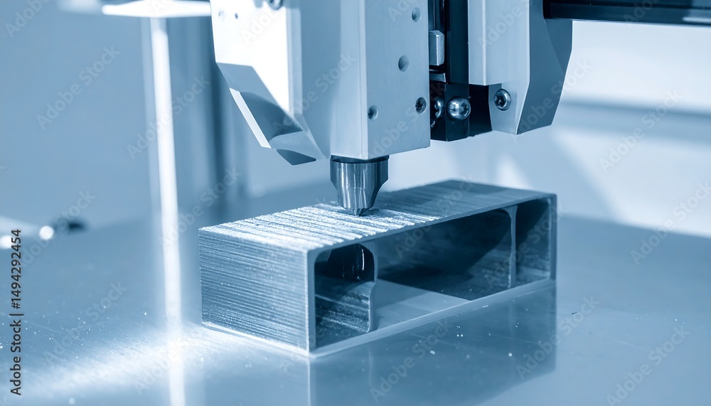 Poster 3d printer creating a rectangular object.
