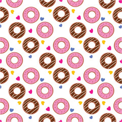 illustration art seamless pattern donut design