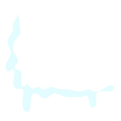 Light Blue Vaporous Drip, Isolated on White.