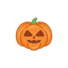 illustration art cute pumpkin halloween sticker design