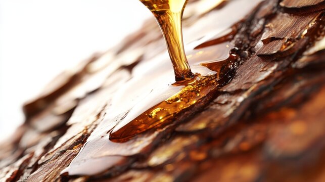 Close-Up Capture of Pine Bark Extract Infusion Process Details