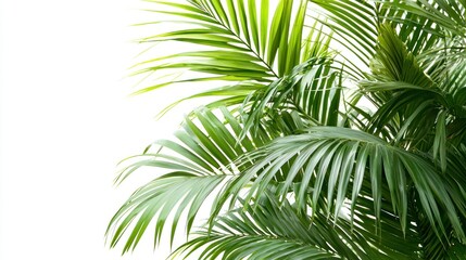 Obraz premium Lush Green Tropical Plant Leaves on a Bright Background for Investment and Portfolio Themes in Photography