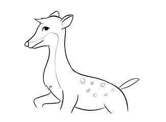 deer digital drawing illustration isolated