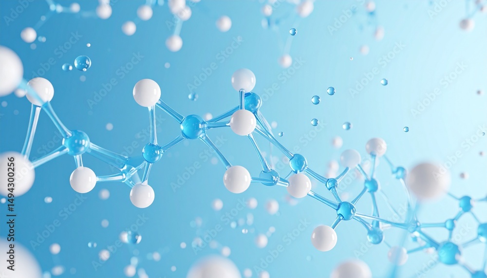 Poster abstract 3d rendering of interconnected molecules (1)