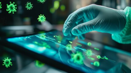 Touchless Interface with Antimicrobial Materials for Infection Prevention