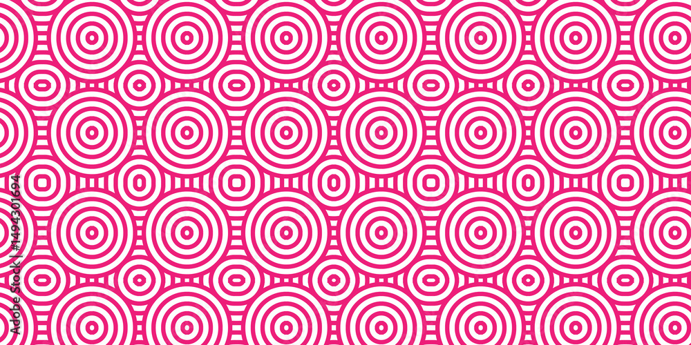 Poster overlapping creative diamond circle abstract pink pattern background with waves texture. geometric d