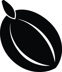 Cocoa bean silhouette 