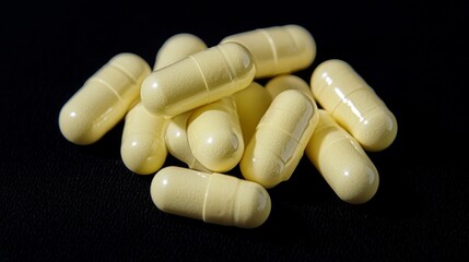 Yellow Pills Representing Medication for Dopamine and Norepinephrine