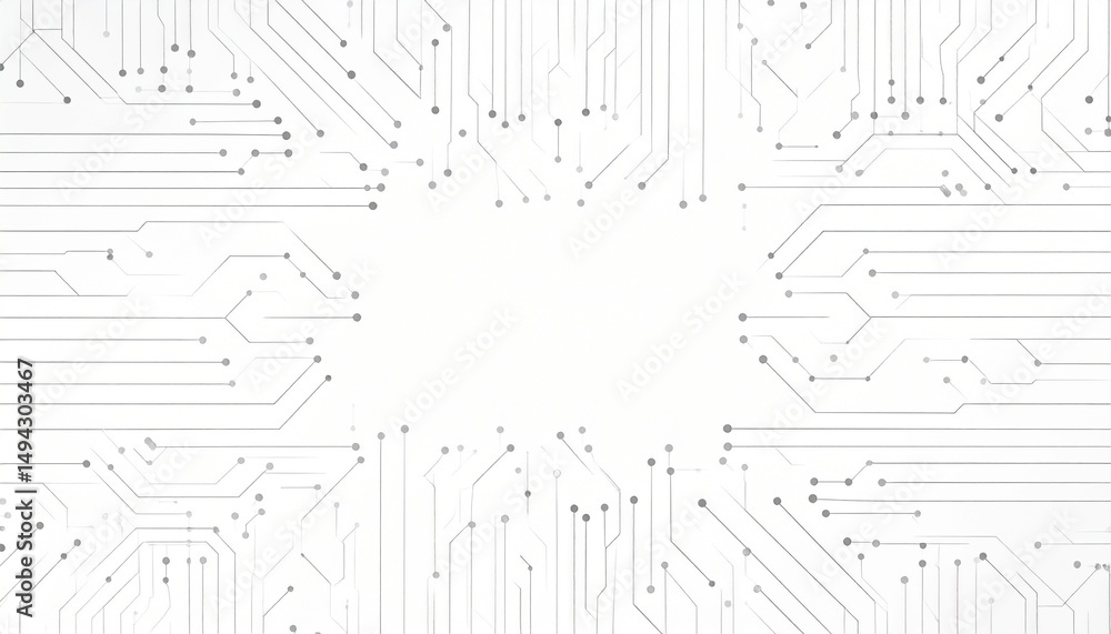 Poster abstract circuit board design with central empty space