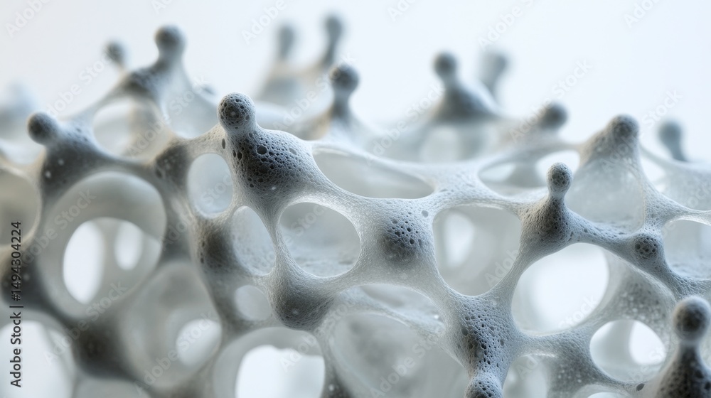 Poster self-assembling biomaterials forming structured patterns in detail