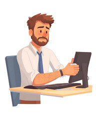 A comprehensive visual concept of office syndrome symptoms.