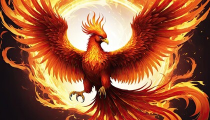 Majestic Phoenix Bird of Fire and Rebirth