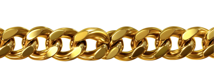 Gold chain detail with interlocking links