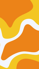 Vertical Abstract design with orange and yellow shapes suitable for backgrounds, posters, banners, and digital art projects with bold colors.