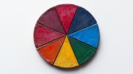 Fototapeta premium Circular color palette with textured segments