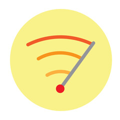 Network Speed Vector Flat Icon Design