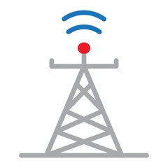 5G Antenna Vector Flat Icon Design