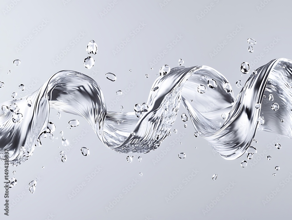 Poster elegant water splash capturing fluid motion and light reflection for creative projects and digital d