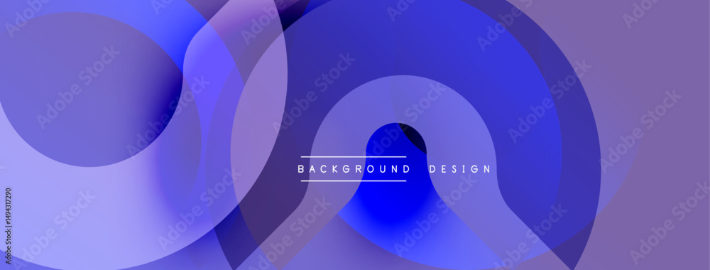 Poster abstract fluid shapes overlap, creating vibrant blue purple gradients. modern design element for bac