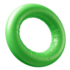 Bright Green Inflatable Ring for Pool Fun and Summer Enjoyment