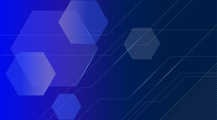 futuristic technology concept with hexagons. Geometric stripe line art design for poster