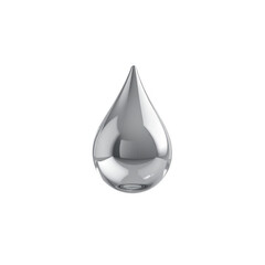Fototapeta premium Shiny Water Droplet on Transparent Background Reflecting Light
