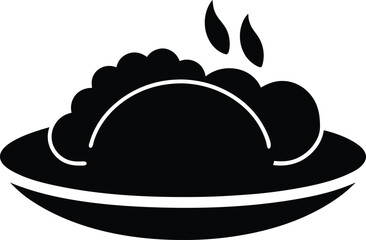 vector illustration of a plate with food