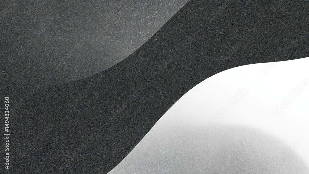 Poster abstract black and white waves create a dynamic visual flow, showcasing smooth gradients and contras