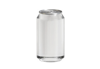 Mockup of transparent aluminum bottle with liquid without logo, transparent background
