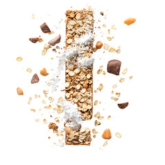Delicious Oatmeal Bar Exploding with Nuts and Chocolate
