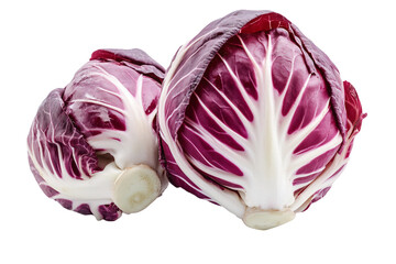 Fototapeta premium a couple of red cabbages sitting next to each other