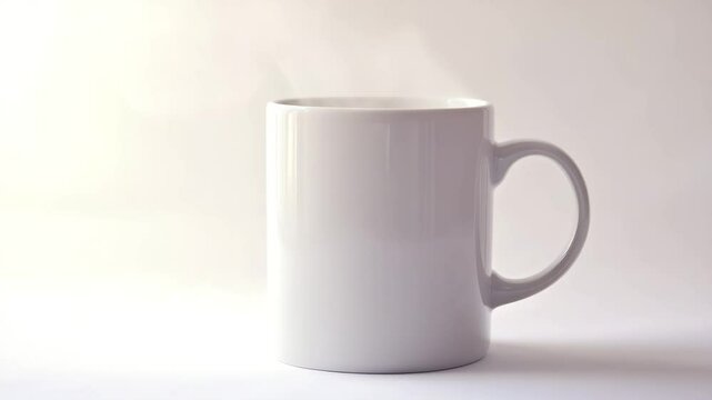 white cup on white background