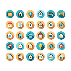 Title: icons santa visit christmas house d&eacute;cor set. House icon set. Home vector illustration sign. Hotel symbol. House vector icon set. home illustration sign collection. building symbol.