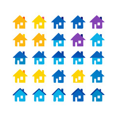 icons santa visit christmas house décor set. House icon set. Home vector illustration sign. Hotel symbol. House vector icon set. home illustration sign collection. building symbol.