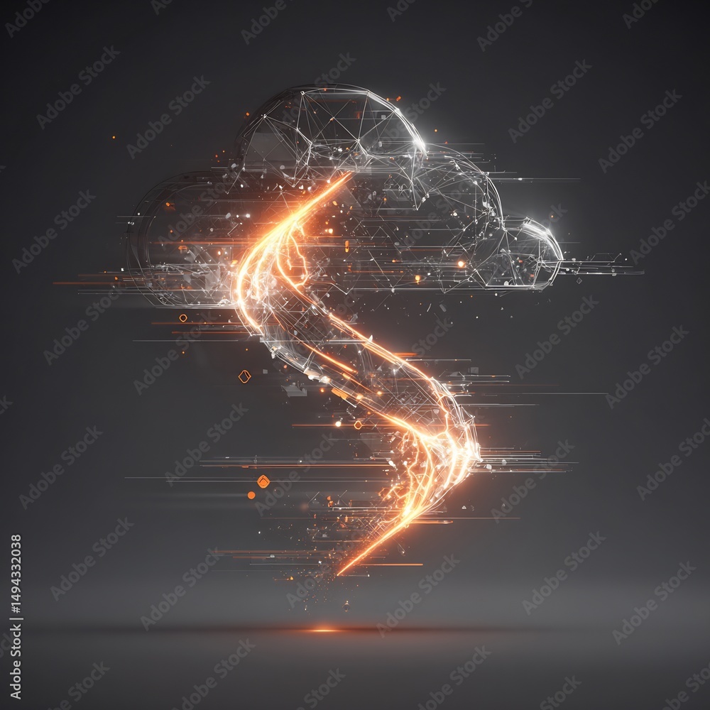 Poster cloud computing data flow with lightning