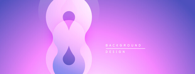 Abstract figure eight design. Gradient purple hues create soft, flowing shapes. Minimalist aesthetic, modern background element.