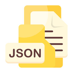 JSON File Format Icon for Data Representation