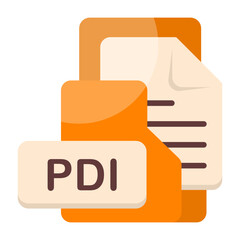 Obraz premium PDI Format Icon