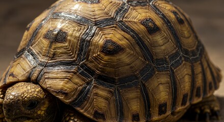 Close-up of a Turtle's Shell:  Detailed Texture and Pattern