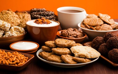 Assorted baked goods and yogurt parfait