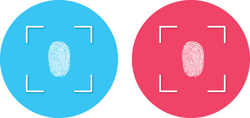 Finger print illustration icon with hand drawn doodle style vector illustration. Identification fingerprint icon vector. 