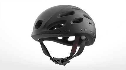 Fototapeta premium Dark gray helmet with vents and adjustable straps