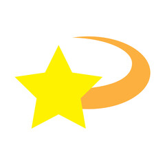 Obraz premium Shooting Star Vector Flat Icon Design