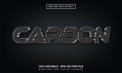 Carbon 3D editable Text effect Template