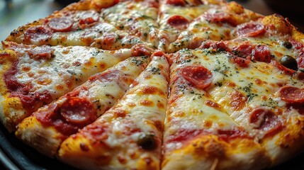 Deliciously Sliced Pizza
