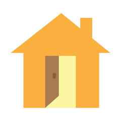 Open House Sign Vector Flat Icon Design