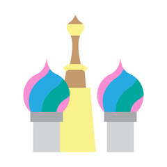Kremlin Vector Flat Icon Design