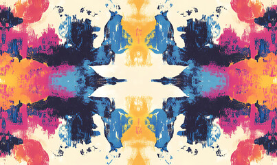 Fototapeta premium Seamless floral tile patterns combining cultural, modern